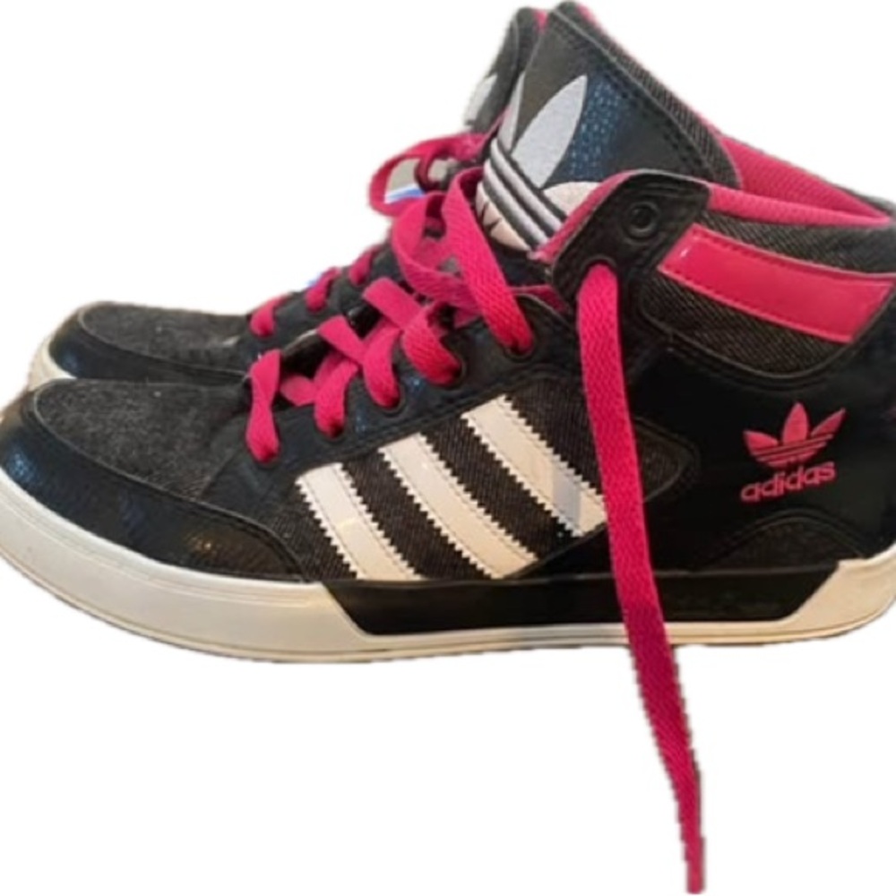Adidas High-Top Sneakers - Black and Pink